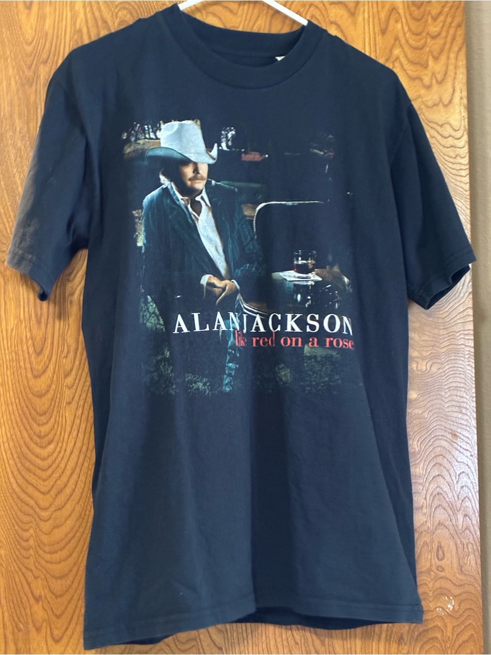 EDUN Black Alan Jackson 'I'm Red on a Rose' Graphic Tee